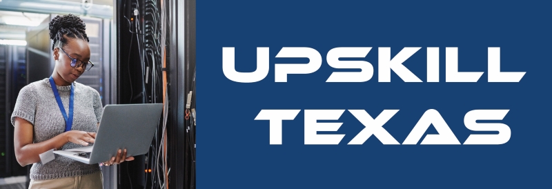 A banner image for Upskill Texas